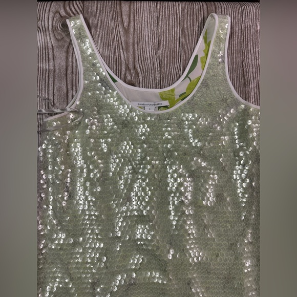 EUC * Diane Von Furstenberg Sequin Mini Dress - Picture 2 of 6